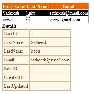 Master - DetailsView Using GridView, DetailsView and jQuery