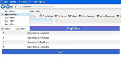Maintain History for enabling browser back button in AJAX