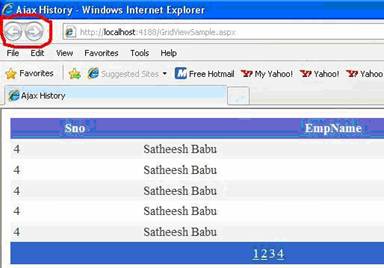 Enabling Back button using Ajax History in ASP.Net AJAX