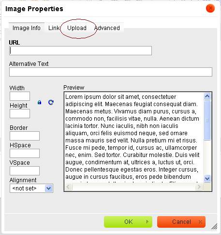 Upload image and embed in CKeditor